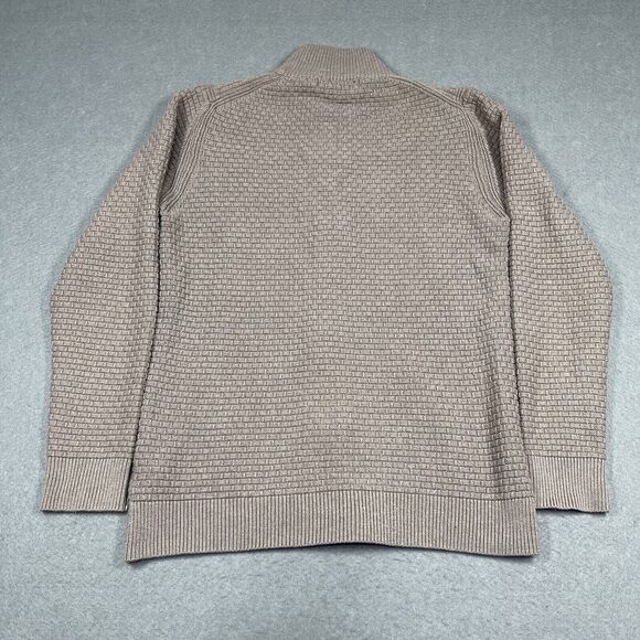 Mario Zegnoti Sweater Mens Medium Brown Gold The Cut Jewel Knit Front Full Zip - Picture 5 of 9
